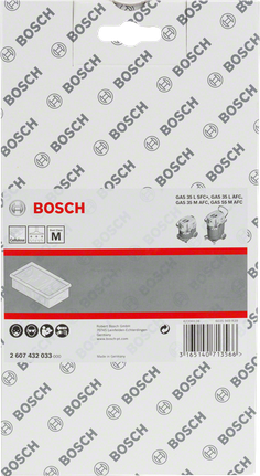 Filtro plisado plano de celulosa Bosch .